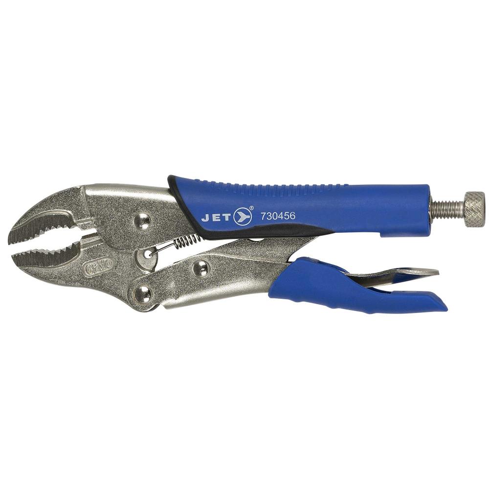 7" Curved Jaw Locking Pliers with Cutter - Cushion Grip