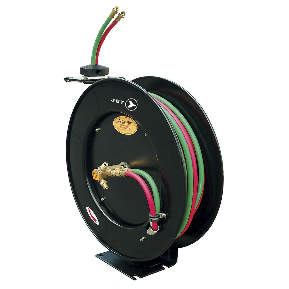 1/4" x 50' Retractable Oxy-Acetylene Hose Reel - Heavy Duty