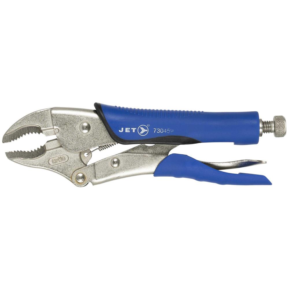 10" Curved Jaw Locking Pliers with Cutter - Cushion Grip