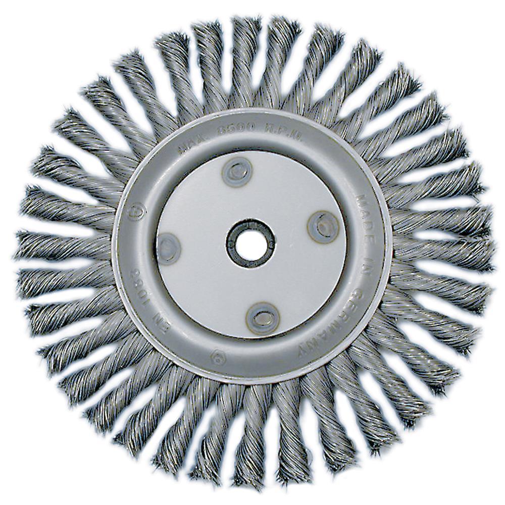 6 x (5/8-1/2) Knot Twisted Wire Wheel - Unthreaded