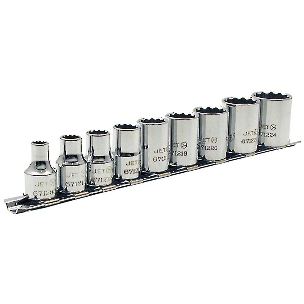 9 PC 3/8" DR SAE Socket Set - 12 Point