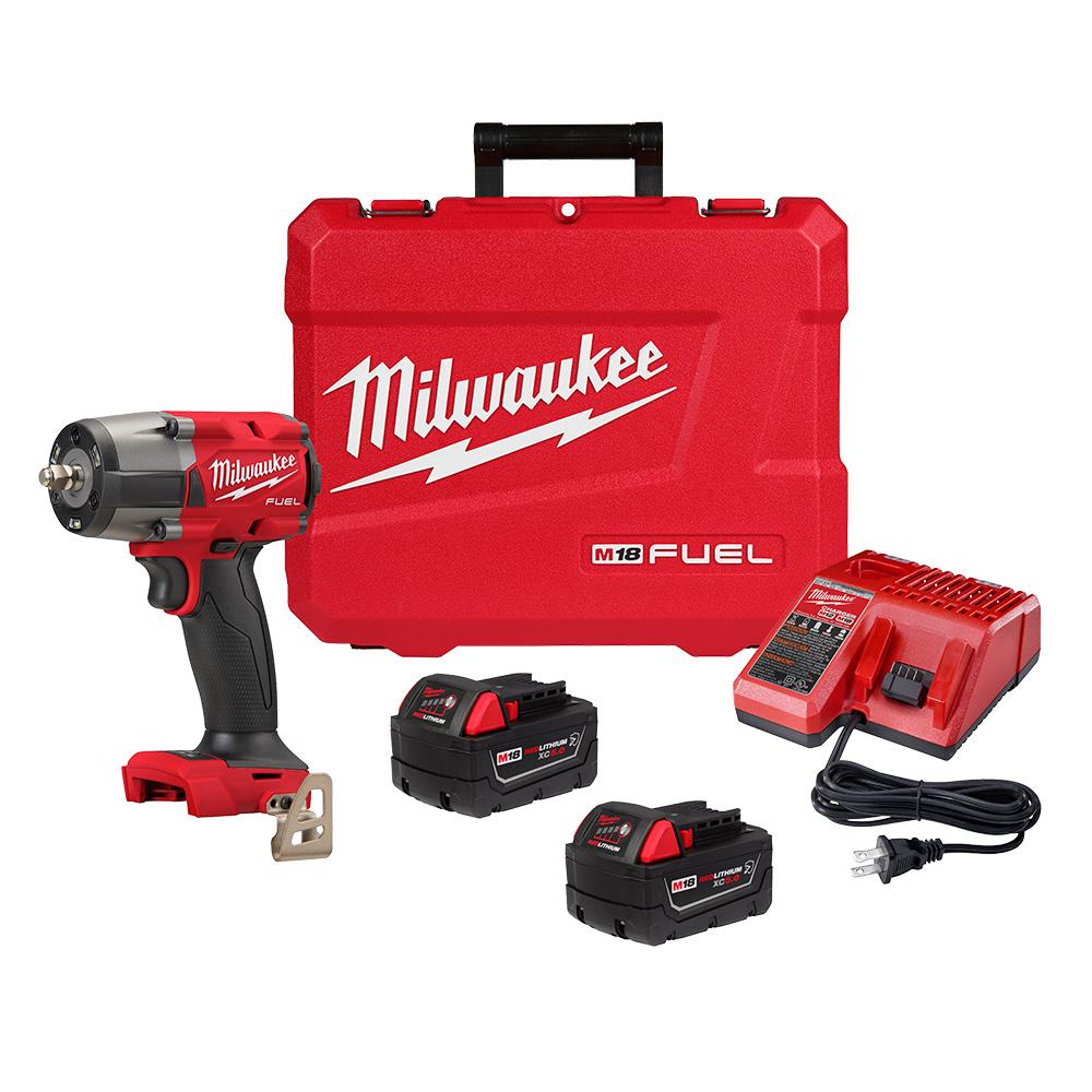 M18 FUEL Clé à chocs sans fil, 18 V, lithium-ion, sans balais, 3/8 po, couple moyen, avec anneau de friction Ki