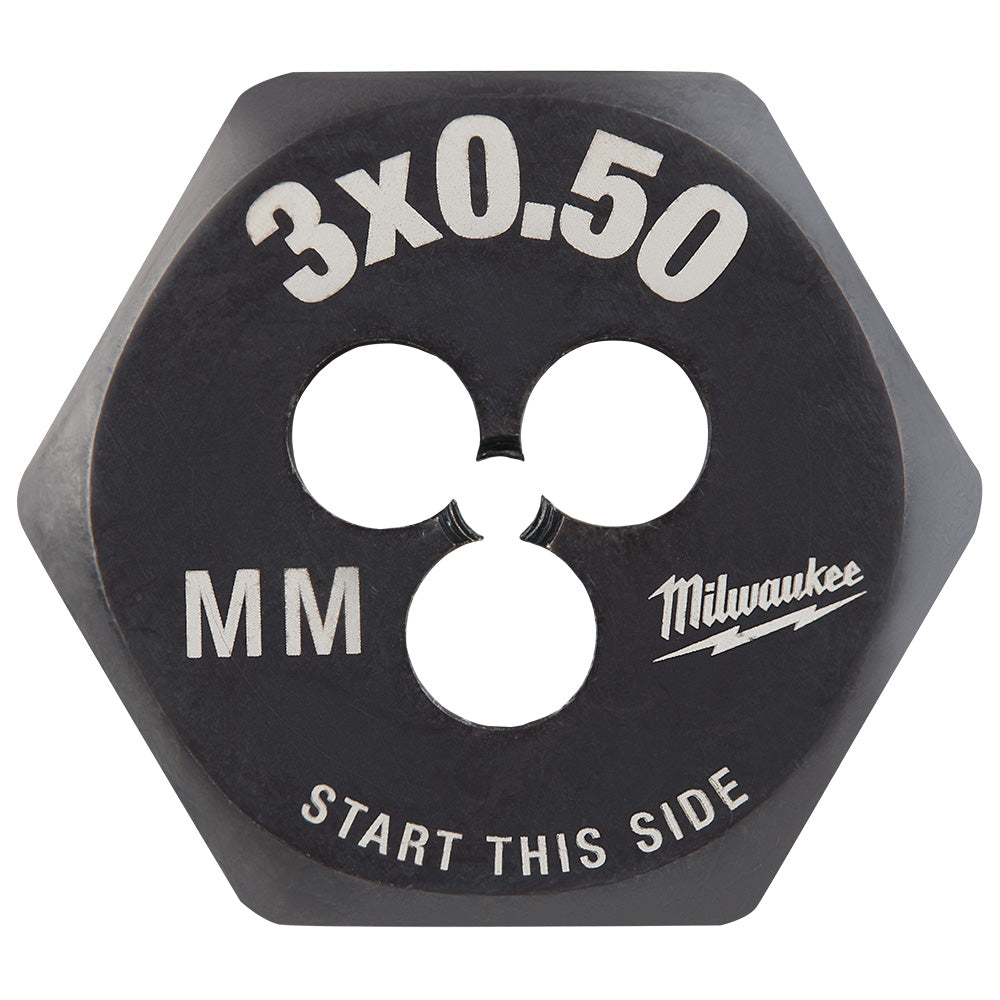 M3-0.50 mm 1-inch Hex Threading Die