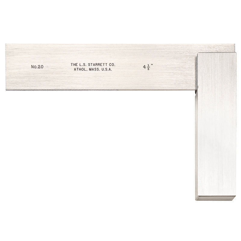Équerre de précision Starrett 20-4 1/2, lame 4-1/2"