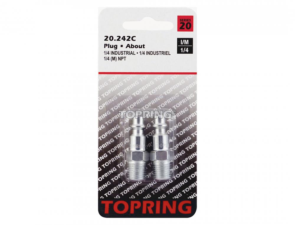 1/4 Industrial Steel Coupler Plug 1/4 (M) NPT