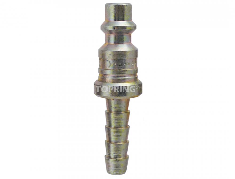1/4 Industrial Steel Coupler Plug With 3/8 Hose Barb