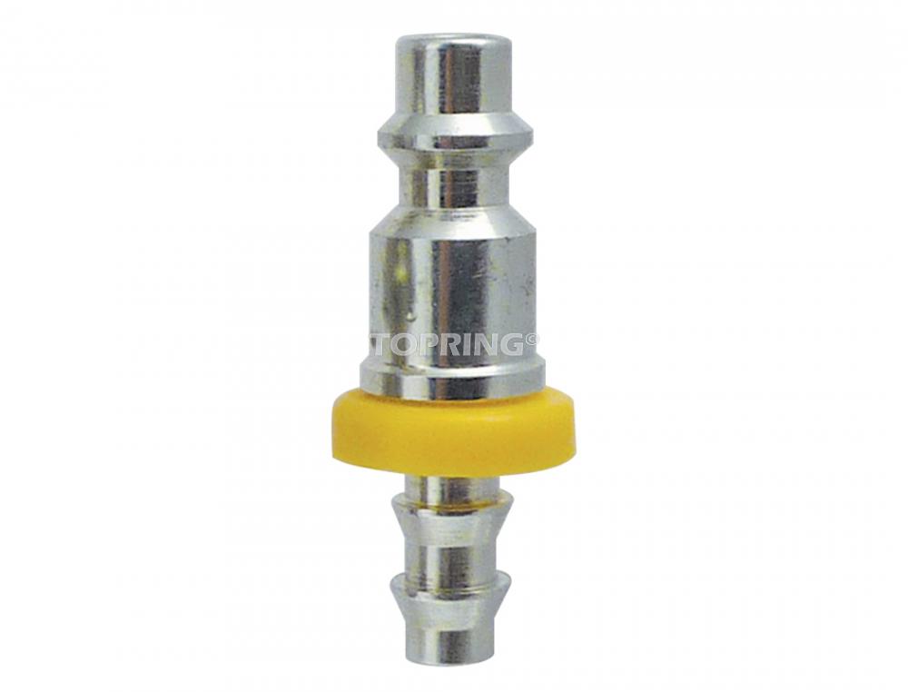1/4 Industrial Steel Coupler Plug With 3/8 Push-On Hose Barb