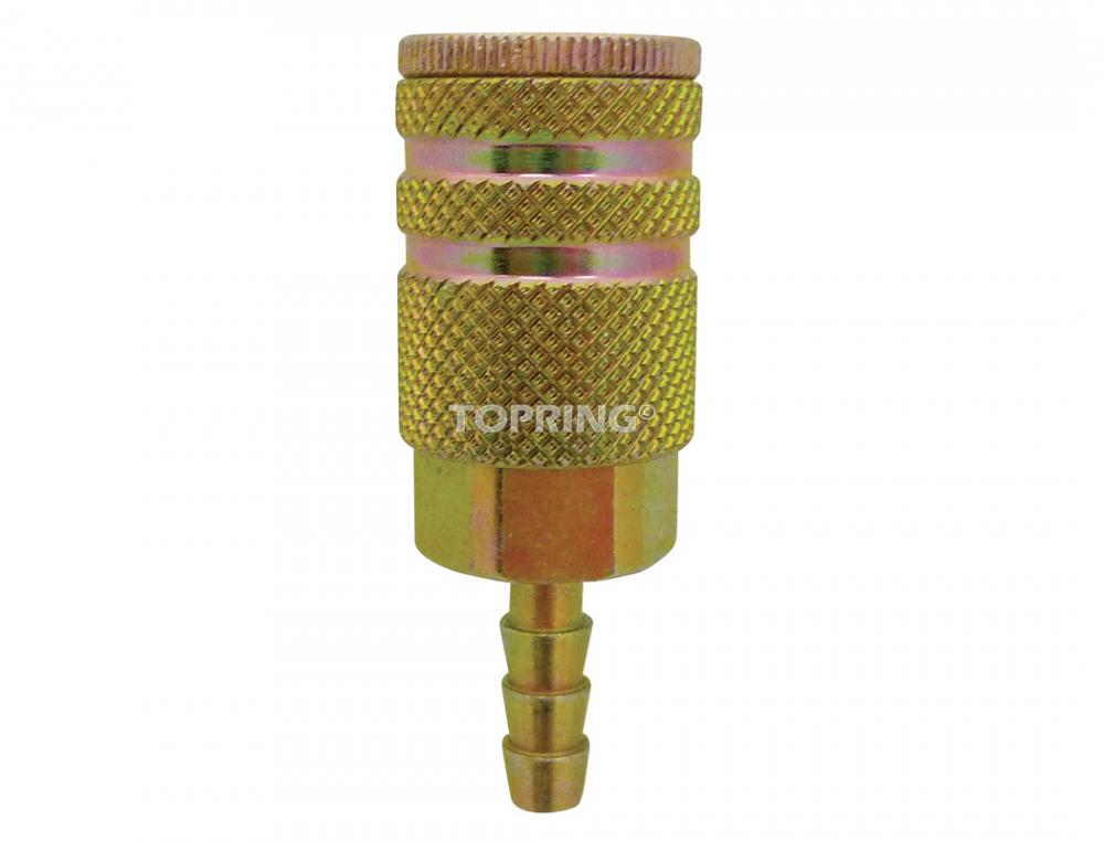 1/4 Industrial Steel Quick Coupler With 3/8 Hose Barb, Maxquik Model