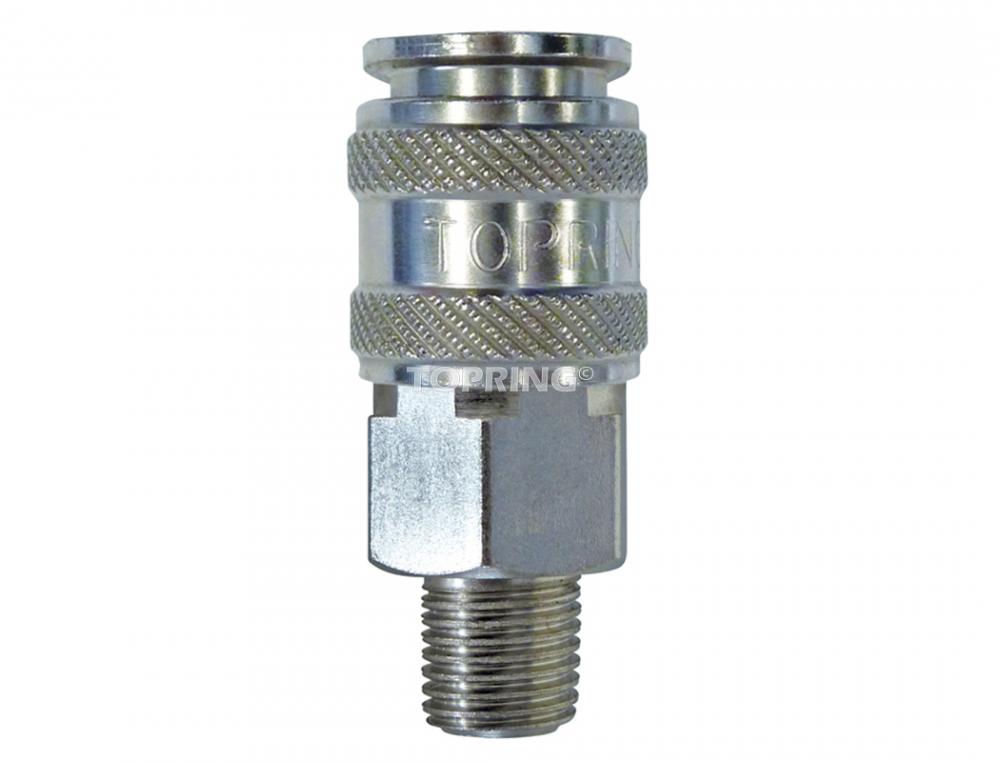 Raccord rapide industriel en acier 1/4 1/4 (M), modèle Unimax, NPT