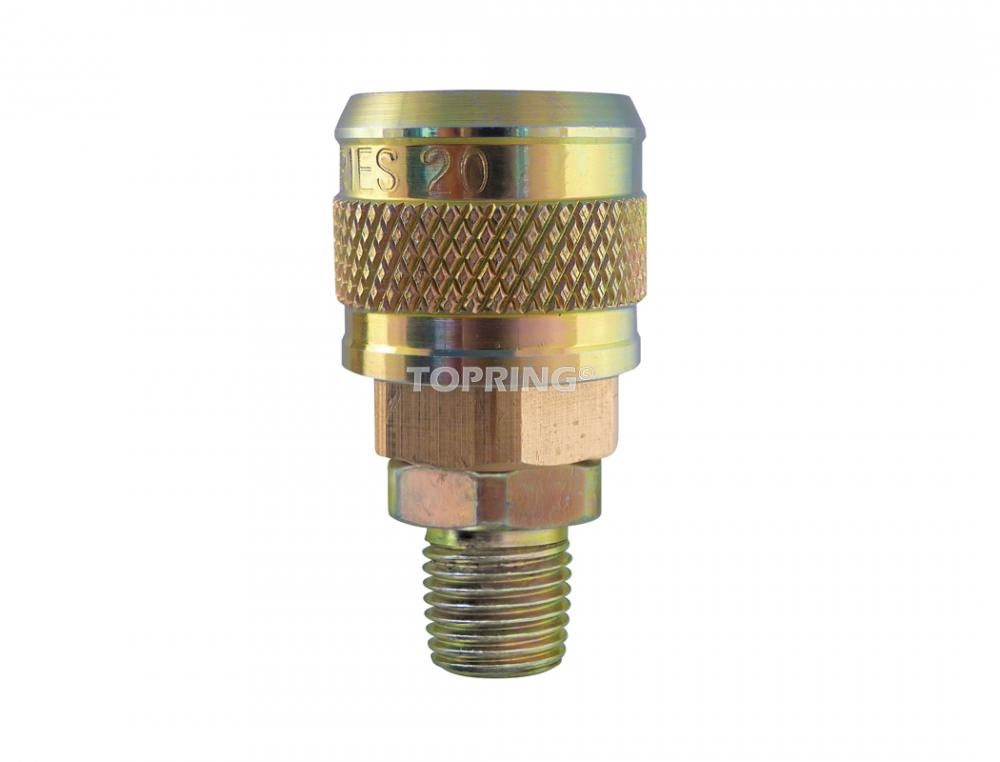 1/4 Industrial Brass Quick Coupler 3/8 (M) NPT, Automax Model