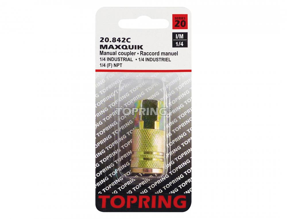 1/4 Industrial Steel Quick Coupler 1/4 (F), Maxquik Model, NPT