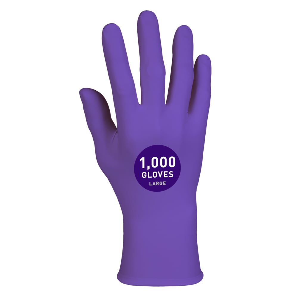 6mil nitrile examination gloves, purple, SZ: L, 100/bx