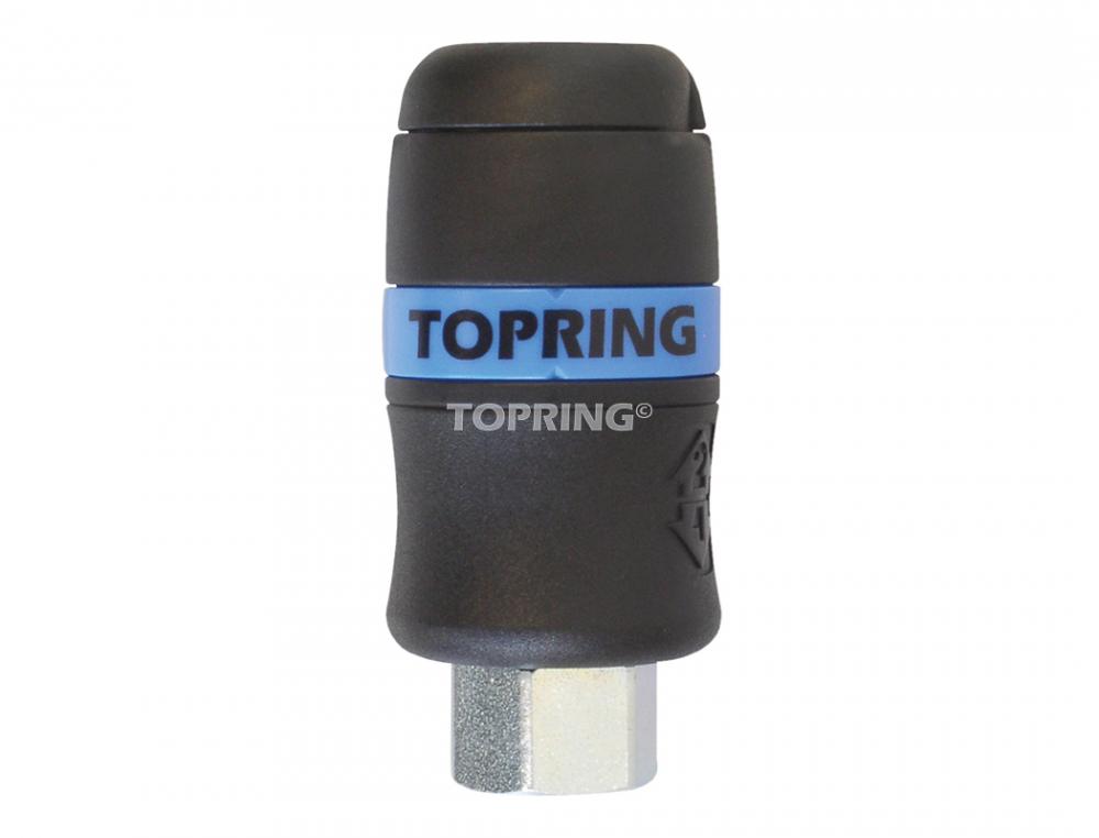 Coupleur rapide composite 3/8 industriel 1/2 (F) NPT, modèle Topquik