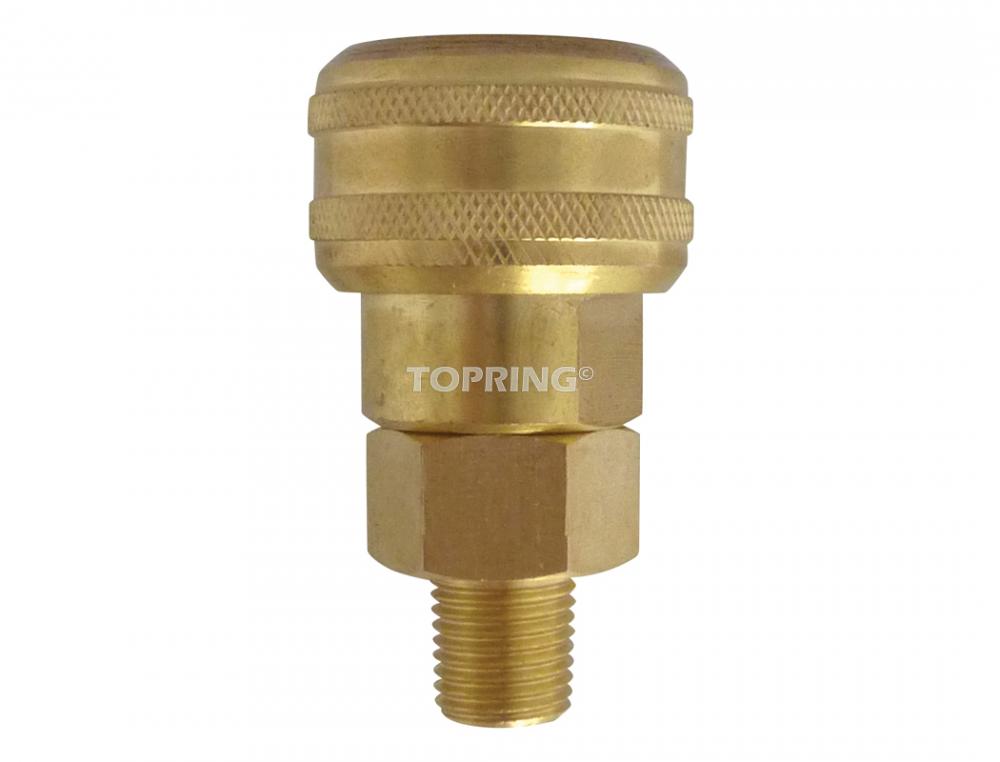 3/8 Industrial Brass Quick Coupler 1/2 (M) NPT, Automax Model