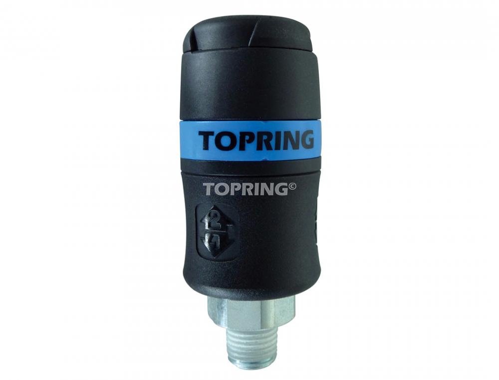 3/8 Industrial Composite Quick Coupler 3/8 (M) NPT, Topquik Model