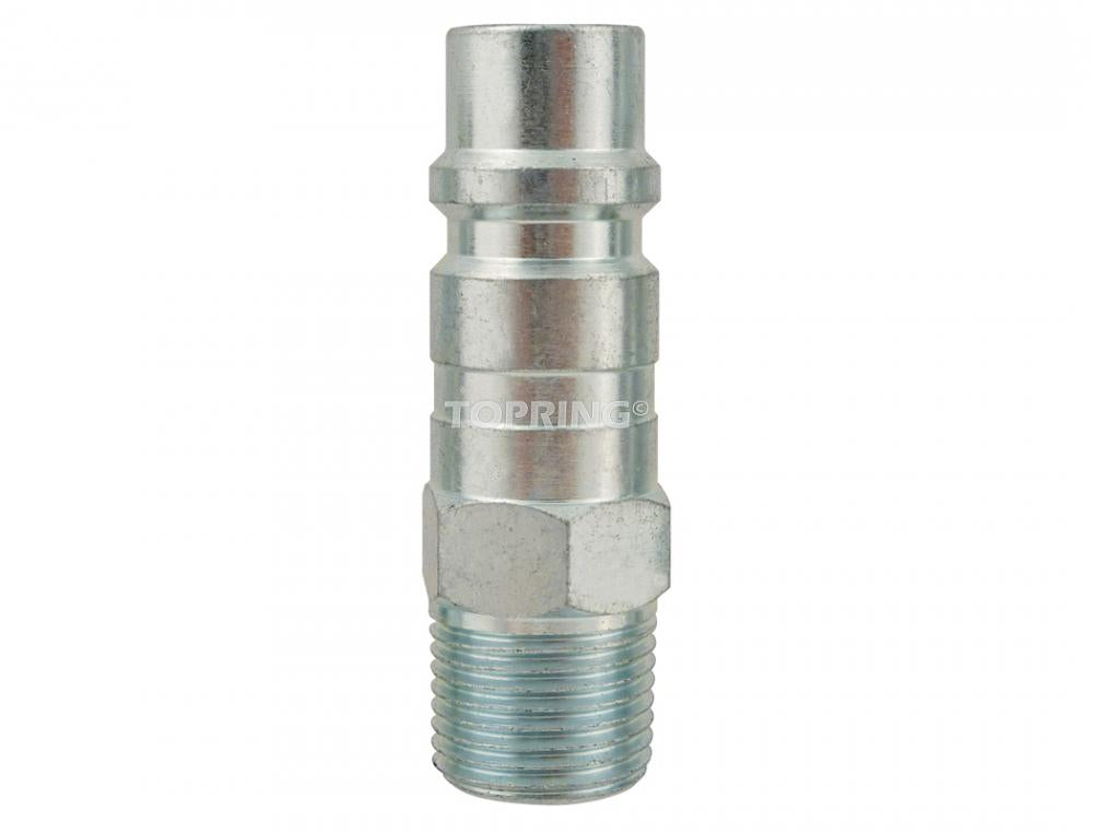 1/2 Industrial Steel Coupler Plug 1/4 (M) NPT