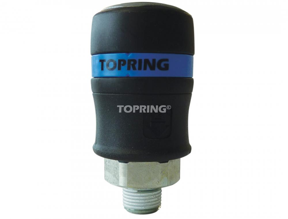 1/2 Industrial Composite Quick Coupler 1/2 (M) NPT, Topquik Model