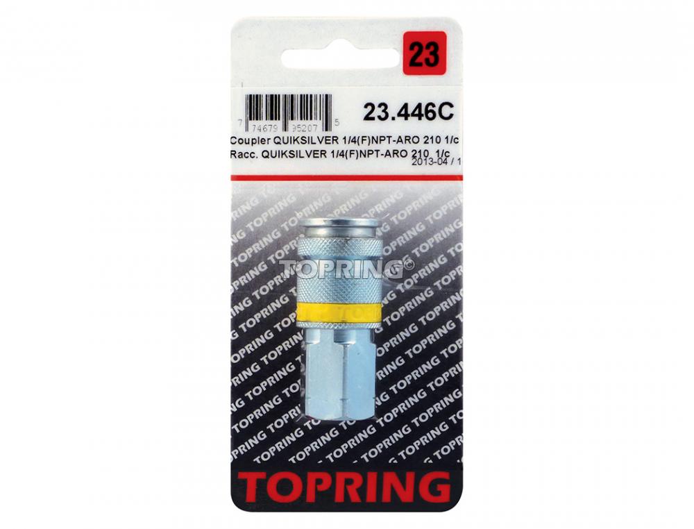 1/4 Aro 210 Steel Quick Coupler 1/4 (F) NPT, Quiksilver Model Product #:23.446C