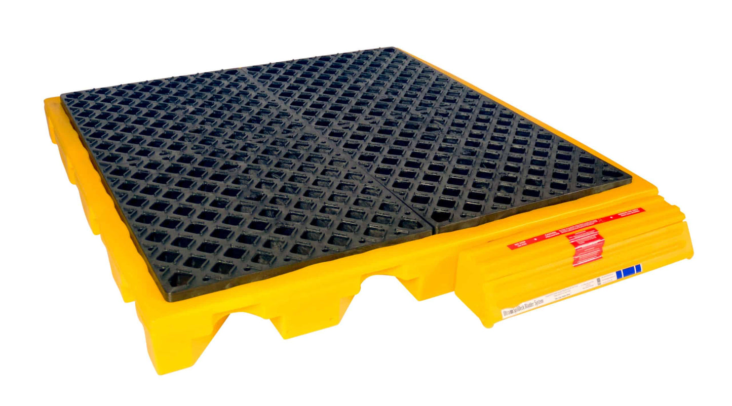 Ultra-Tech, Ultra-Spill Deck®, P4 Bladder System, Yellow, Polyethylene, 110 Gallons With Bladder/44 Gallons Sump Only, 56.6" x 52" x 5.8"