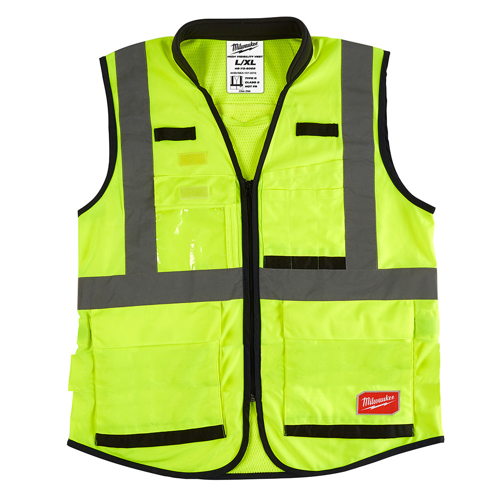 High Visibility Performance Safety Vest, Yellow, Class 2, CSA/ANSI - L/XL, 12/PK