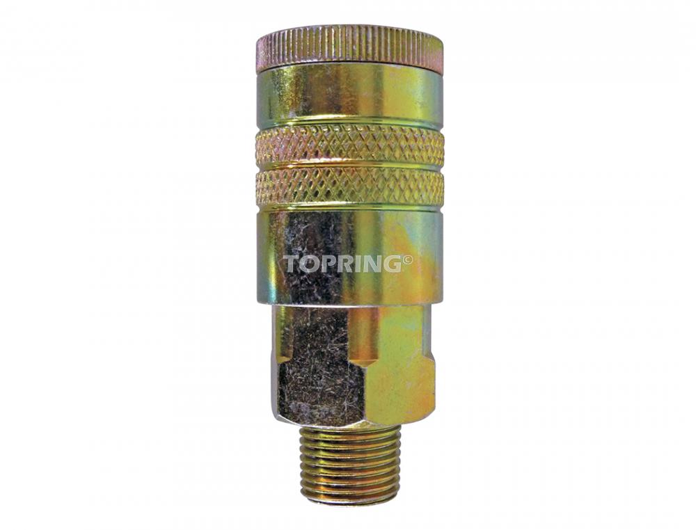 1/2 Truflate Steel Quick Coupler 1/2 (M) NPT, Maxquik Model