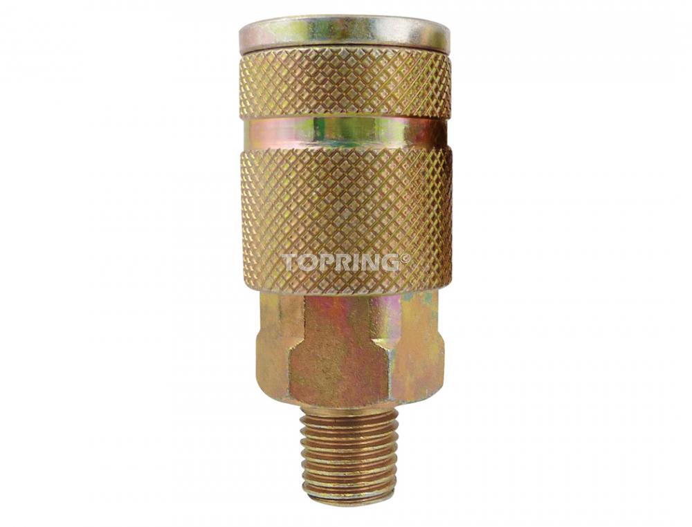 3/8 Truflate Steel Quick Coupler 3/8 (M) NPT, Maxquik Model
