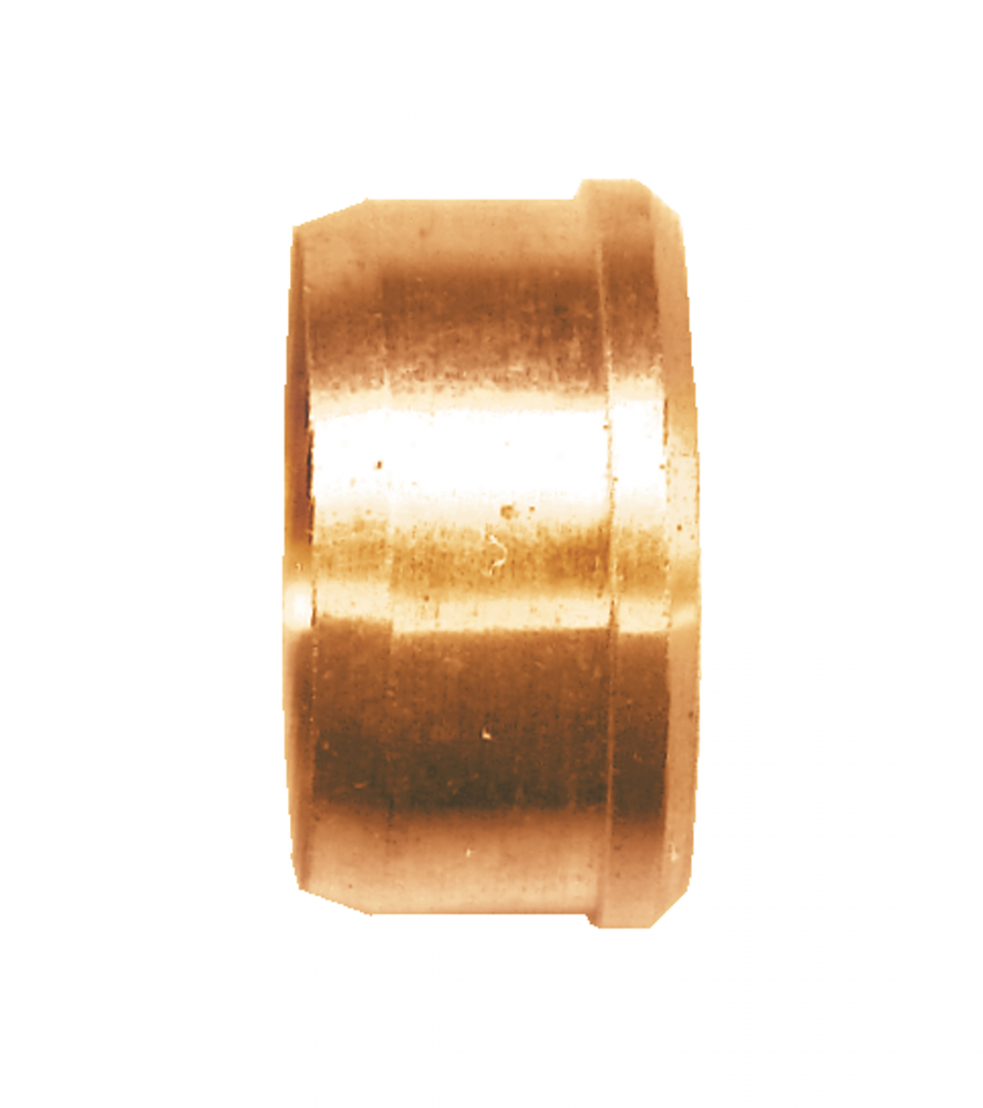 Compression In-Line Sleeve, Brass, 1/2 Tube OD