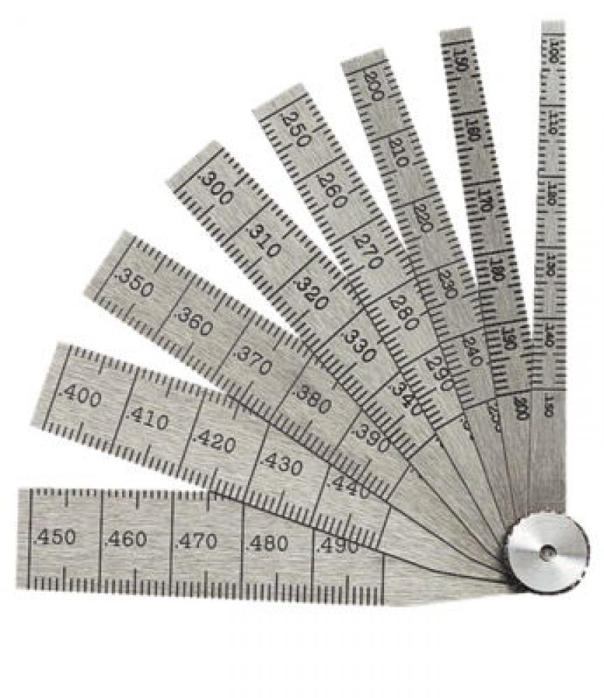 Jauge conique Plage de 0,100 à 0,500 po Longueur de 2-1/2 po 8 lames