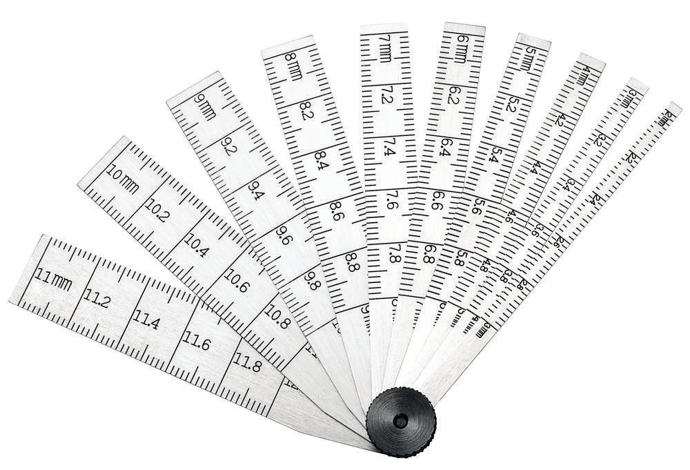 Jauge conique 2-12 mm, longueur 64 mm, 10 lames