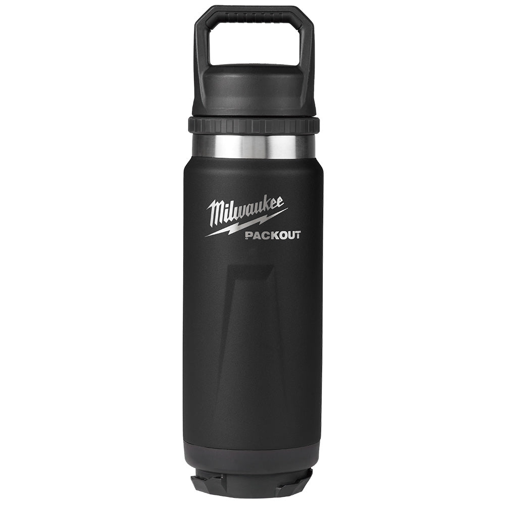 Packout™ 24oz Insulated Bottle With Chug Lid - Black, 8/PK