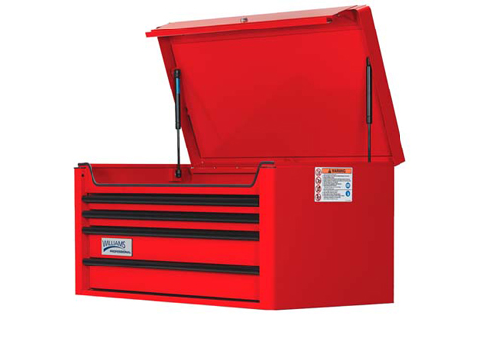 Armoire à roulettes professionnelle à 7 tiroirs de 40 po de large x 20 po de profondeur, rouge