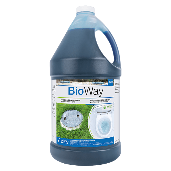 Bio-Way, traitement biotechnologique pour fosses septiques et toilettes, liquide, bleu, 3,8 L