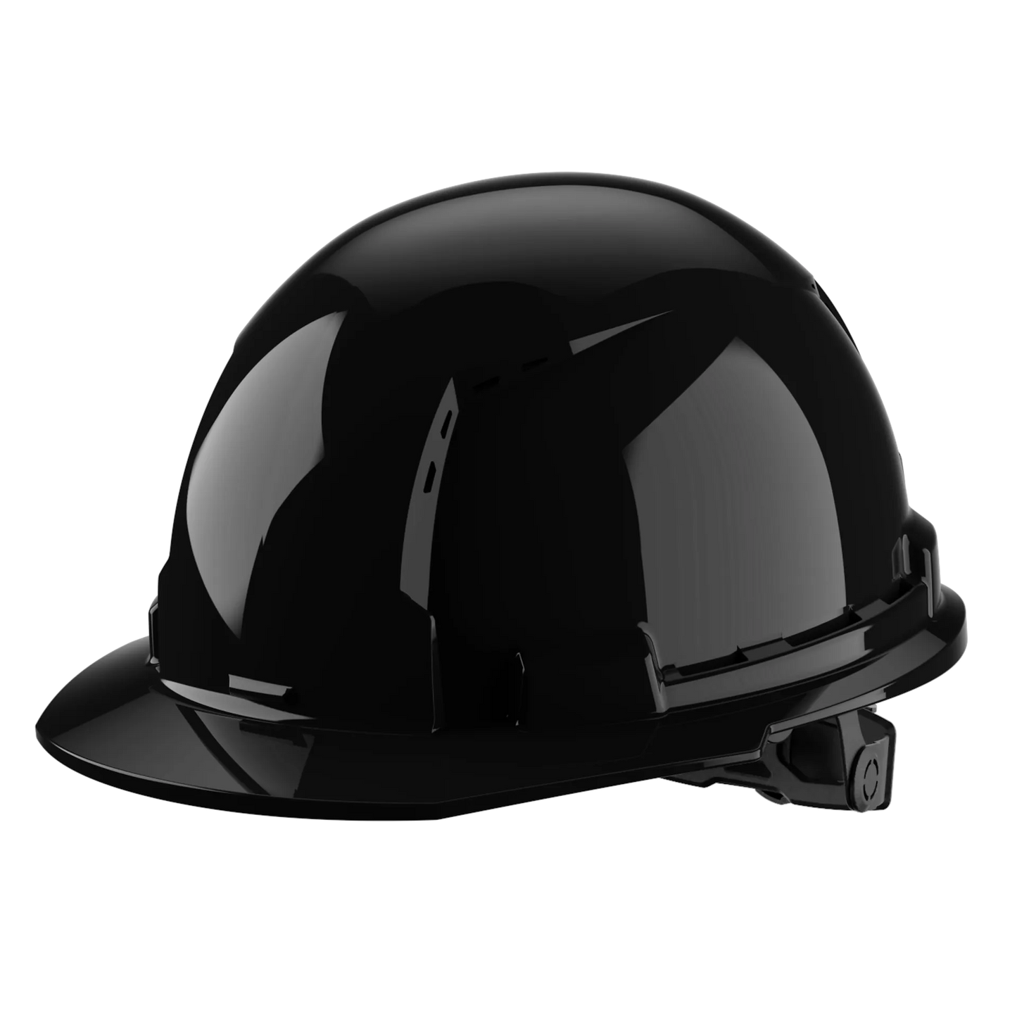 Bolt™ Front Brim Hard Hat White/6pt Ratcheting Suspension, Vented - Type 1, Class e, Black