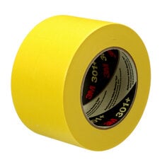Ruban de masquage haute performance 3M™, 301+, jaune, 6,3 mil (0,16 mm), 2,8 po x 60 vg (72 mm x 55 m)
