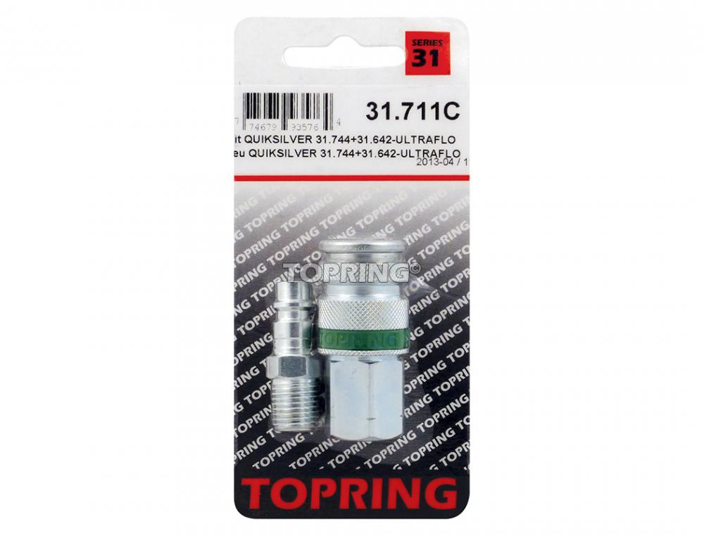 Ultraflo 7.8 mm Kit With 1/4 (F) NPT Steel Quick Coupler and Coupler Plug