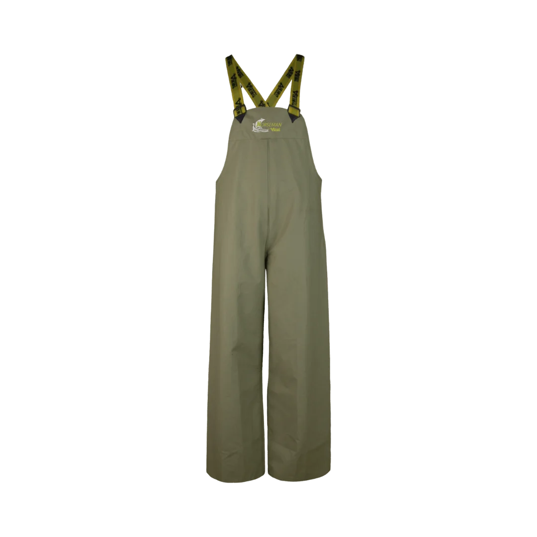 Pantalon à bretelles Viking® Norseman® imperméable et résistant à l'huile et aux produits chimiques, vert foncé, tissu flexible en polyester/PVC, XXXL