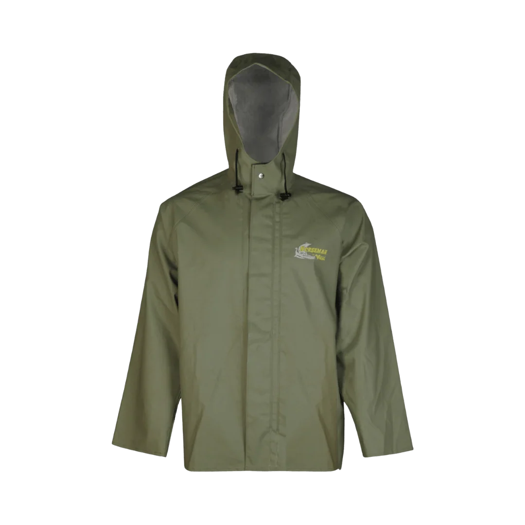Veste imperméable et résistante à l'huile et aux produits chimiques Viking® Norseman®, vert foncé, tissu flexible en polyester/PVC, L