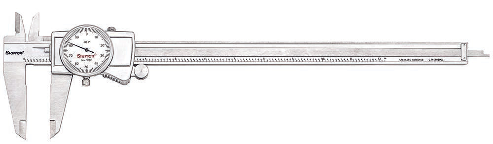 Pied à coulisse à cadran de 12 po, acier inoxydable trempé
