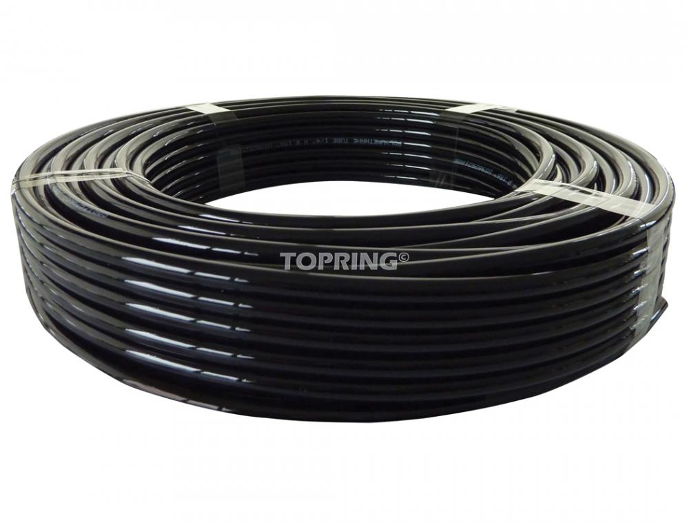 Black Polyurethane Tube 1/4 O.D. 100 Feet