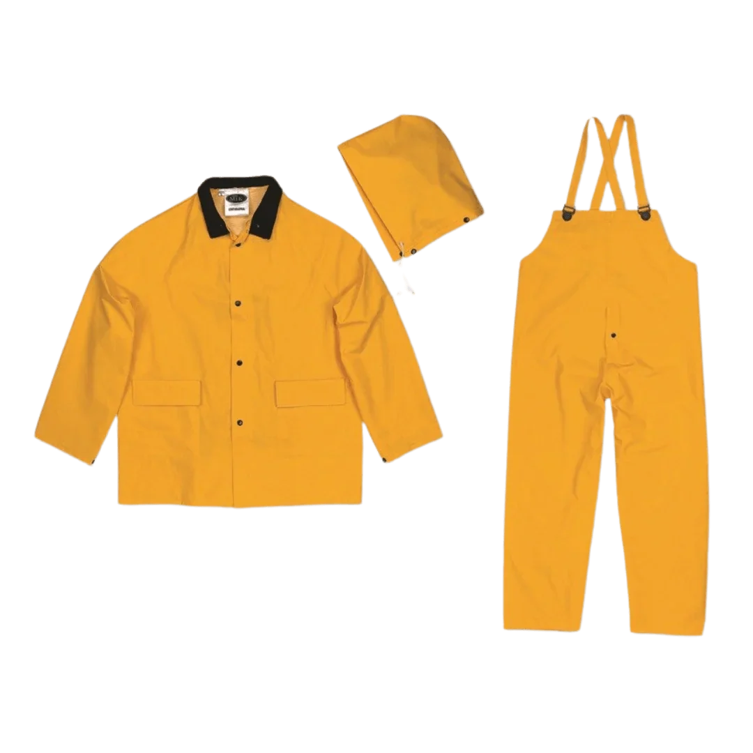 Combinaison de pluie industrielle légère Open Road® 3 pièces, jaune, polyester, XXL