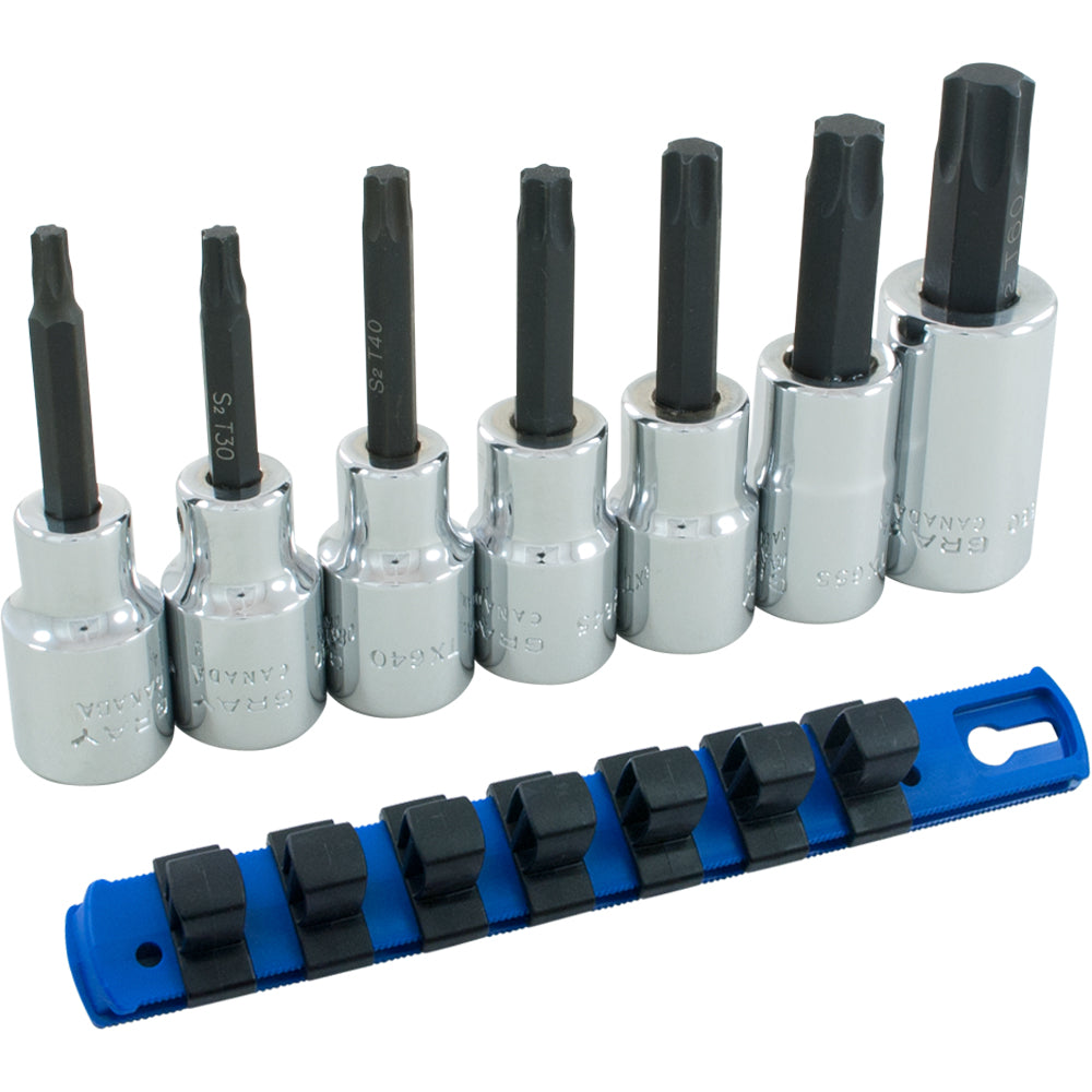 Jeu de douilles à tête Torx 1/2", 7 pièces