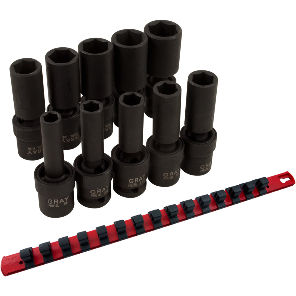 Socket Set - 10 Piece, 6 Point Deep SAE