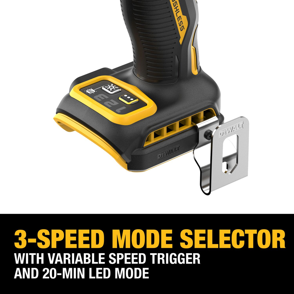 DEWALT 20V MAX* XR 3-Speed 1/4" High Torque Impact Driver (Tool Only)