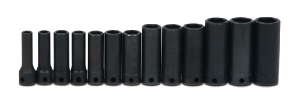 13 Piece 3/8 Inch Drive 6-Point Metric Deep Socket Set