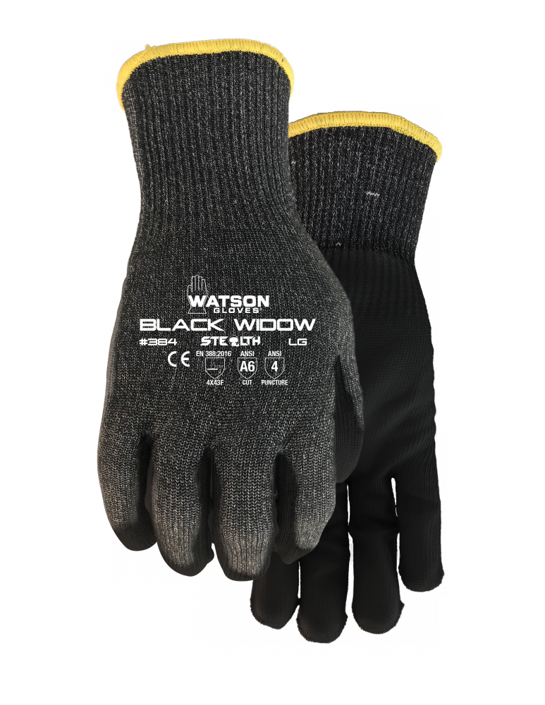 Stealth Black Widow Gloves, 384, SZ: S