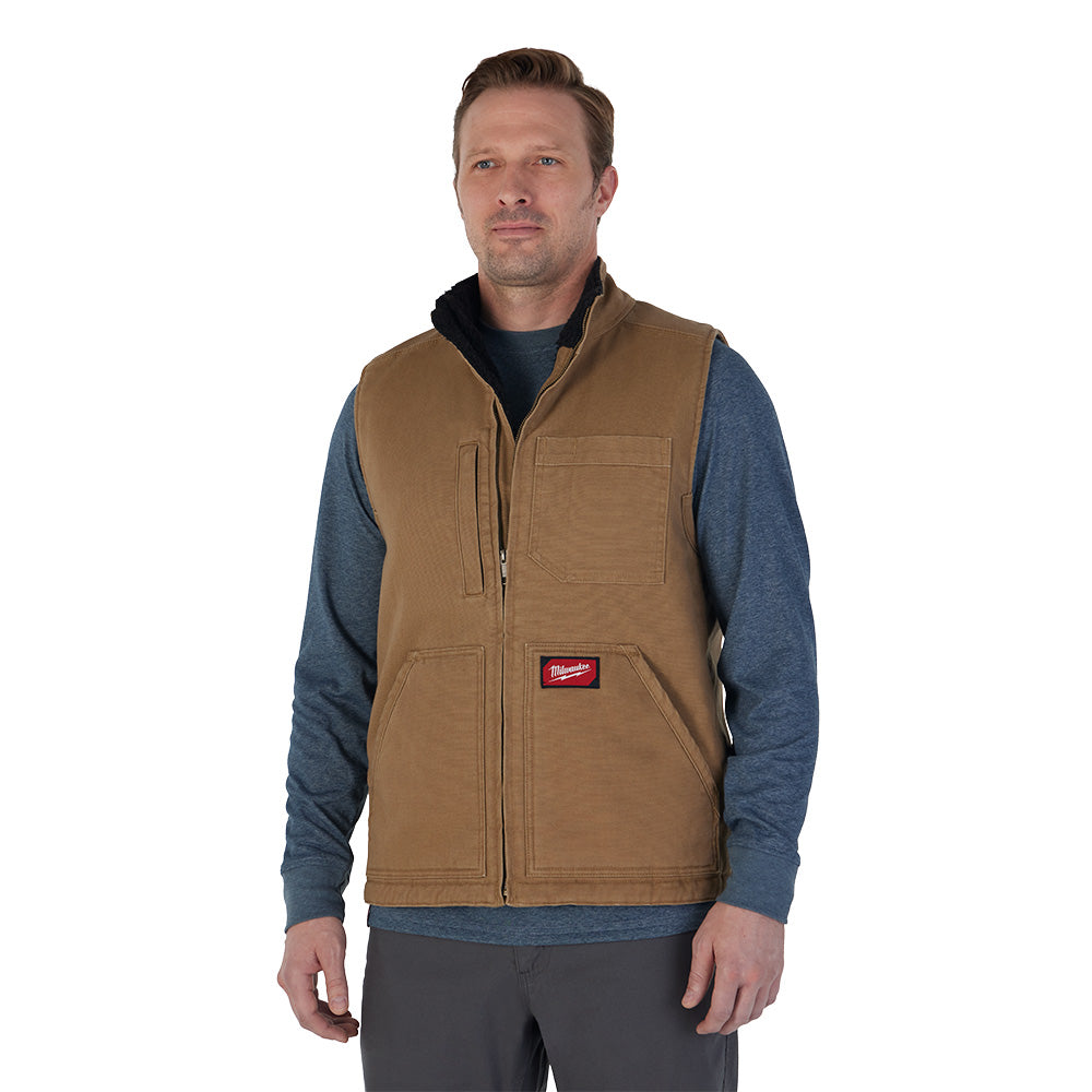 Gridiron™ Sherpa-lined Vest - Brown, Sz: S