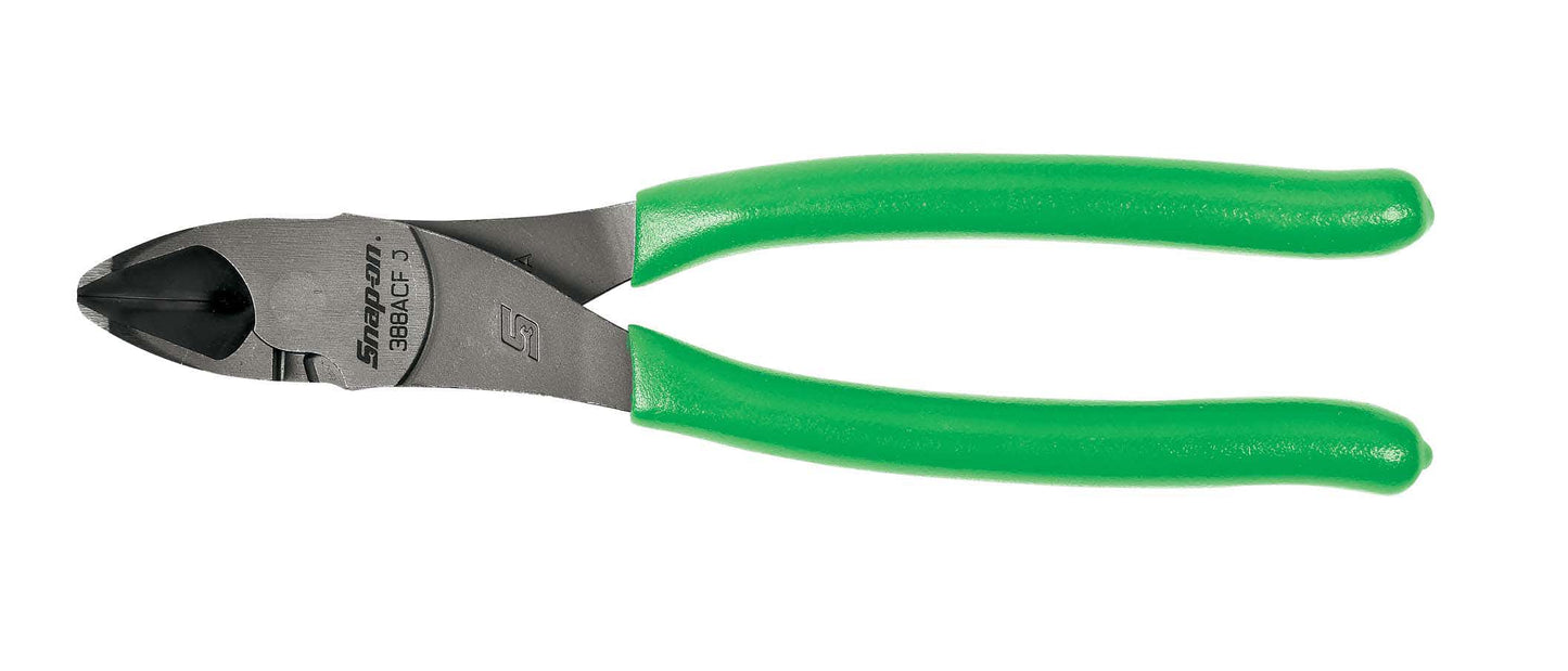 Pince coupante diagonale à effet de levier élevé VectorEdge de 8 po (verte)