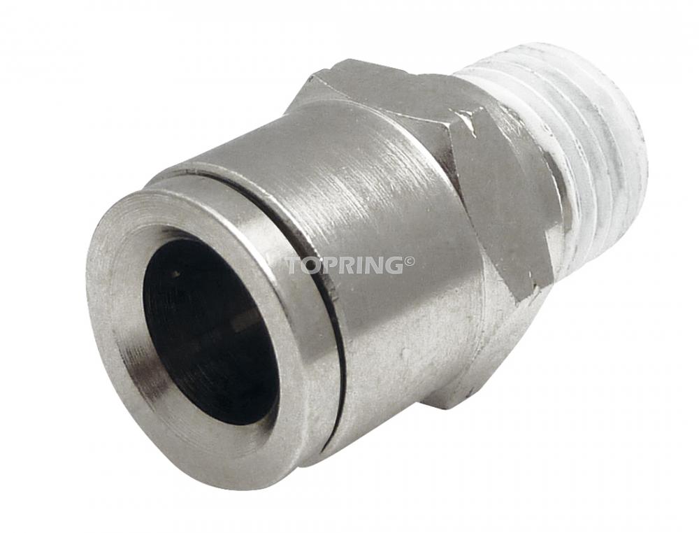 1/4 in. to 1/8 (M) NPT Push-to-Connect Adapter, Topfit Model