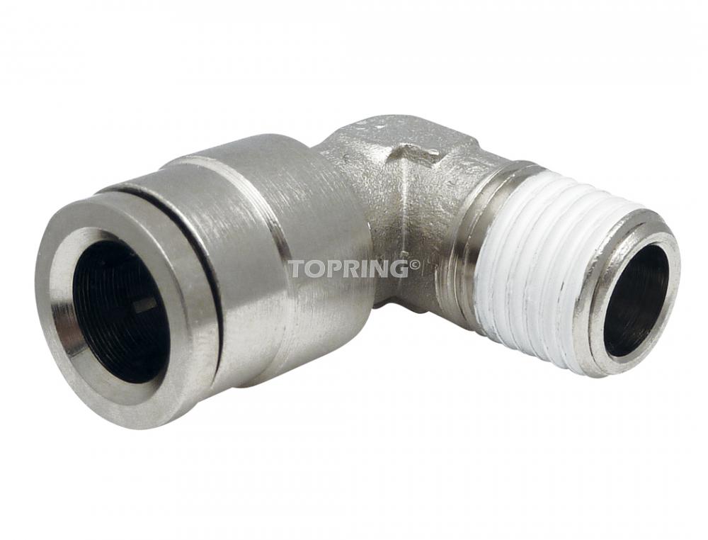 Adaptateur en coude autobloquant 1/4 po à 1/8 (M) NPT, modèle Topfit