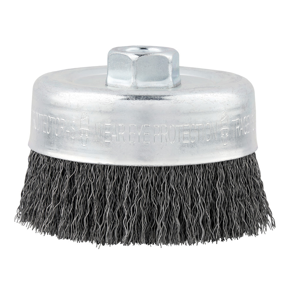 4 In Carbon Steel Crimped Wire Cup Brush